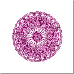 Mandala (magenta) Posters and Art